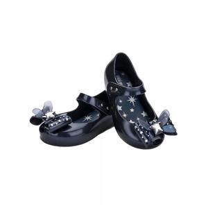NEW MINI MELISSA girls' ultragirl star ballet flat in metallic blue